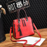 Large Capacity PU Leather Women Shoulder Bag Solid Satchels Female Hand Bag Tass