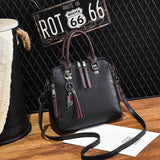 Large Capacity PU Leather Women Shoulder Bag Solid Satchels Female Hand Bag Tass
