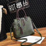 Large Capacity PU Leather Women Shoulder Bag Solid Satchels Female Hand Bag Tass