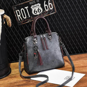 Large Capacity PU Leather Women Shoulder Bag Solid Satchels Female Hand Bag Tass