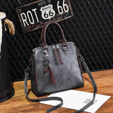Large Capacity PU Leather Women Shoulder Bag Solid Satchels Female Hand Bag Tass