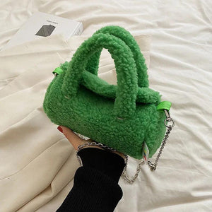 Niche Lamb Wool Bag Chain Messenger Handbag