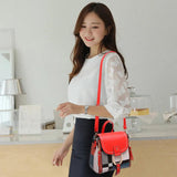 Plaid Lady Shoulder Bag Square PU Single or Double Strape Handbag