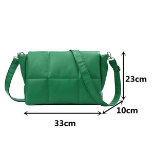 Soft PU Leather Women Shoulder Bags Big Space Solid Ladies Messenger Bag