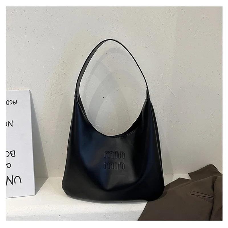 Women's Solid Shoulder Bags Large Shopper Tote Bag Large Capacity Hobos Bag