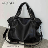 Women Big Size PU Leather Hobos Crossbody Bag Casual Retro Travel Tote Bag