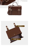 Japanese Casual Messenger Bag for Women PU Leather Square Tote