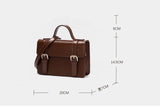 Japanese Casual Messenger Bag for Women PU Leather Square Tote