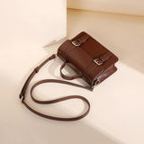 Japanese Casual Messenger Bag for Women PU Leather Square Tote