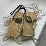 Summer Straw Shoulder Bag Handwoven Handbag