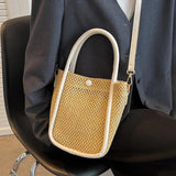 Summer Straw Shoulder Bag Handwoven Handbag