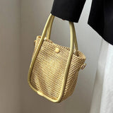 Summer Straw Shoulder Bag Handwoven Handbag
