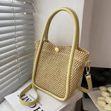 Summer Straw Shoulder Bag Handwoven Handbag