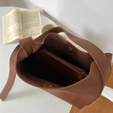 Women Bucket Shoulder Bags Pu Leather Large Capacity Composite Bag