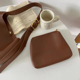 Women Bucket Shoulder Bags Pu Leather Large Capacity Composite Bag