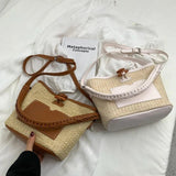 Casual Big Straw Shoulder Bags For Women