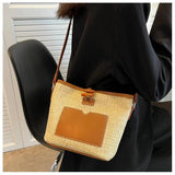 Casual Big Straw Shoulder Bags For Women