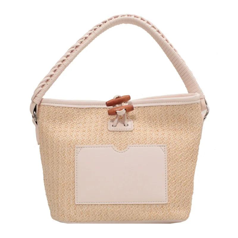 Casual Big Straw Shoulder Bags For Women