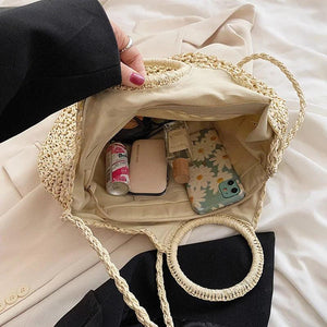 Bohemian Straw Beach Shoulder Bag Crossbody Tote