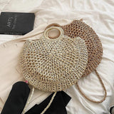Bohemian Straw Beach Shoulder Bag Crossbody Tote