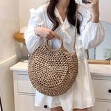 Bohemian Straw Beach Shoulder Bag Crossbody Tote