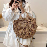 Bohemian Straw Beach Shoulder Bag Crossbody Tote