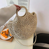 Bohemian Straw Beach Shoulder Bag Crossbody Tote