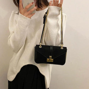 INS Women Patchwork Chain Suede Axillary Bags Handbags And Purses
