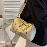 Summer Straw Shoulder Bag with Pu Leather Crossbody