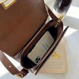 Vintage PU Leather Crossbody Bag for Women, Travel Handbag Shoulder Bag