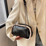 Faux Fur Crossbody Bag with Chain, Women's Clutch Handbag