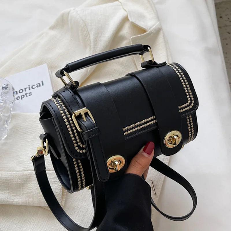 Vintage Women's Satchels Bags Messenger Bags Lady Pu Leather Boston Bags