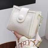 Women's Cartoon Print Shoulder Bag Genuine Leather Crossbody Bag