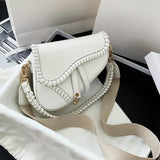 Small PU Leather Saddle Bag Women Shoulder Crossbody Handbag