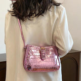 Women Bling Armpit Bags Glitter Shoulder Bags Leather Handbag Crossbody Bag