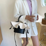 Drawstring Bucket Bag Crossbody Shoulder Handbag Women