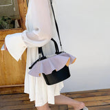 Drawstring Bucket Bag Crossbody Shoulder Handbag Women