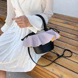 Drawstring Bucket Bag Crossbody Shoulder Handbag Women