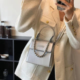 Vintage Pu Leather Chain Shoulder Crossbody Bag Evening Clutch Handbag