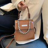 Vintage Pu Leather Chain Shoulder Crossbody Bag Evening Clutch Handbag