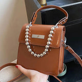 Vintage Pu Leather Chain Shoulder Crossbody Bag Evening Clutch Handbag