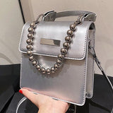 Vintage Pu Leather Chain Shoulder Crossbody Bag Evening Clutch Handbag