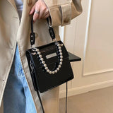Vintage Pu Leather Chain Shoulder Crossbody Bag Evening Clutch Handbag