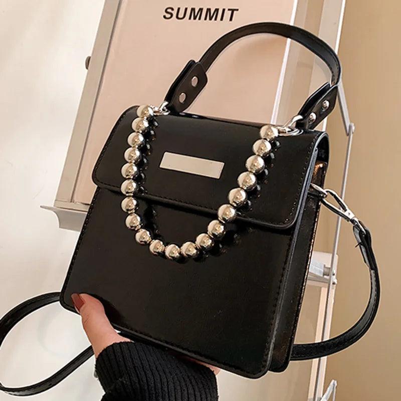 Vintage Pu Leather Chain Shoulder Crossbody Bag Evening Clutch Handbag