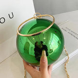 Round Ball Evening Bags Women Clutch Crossbody Bag