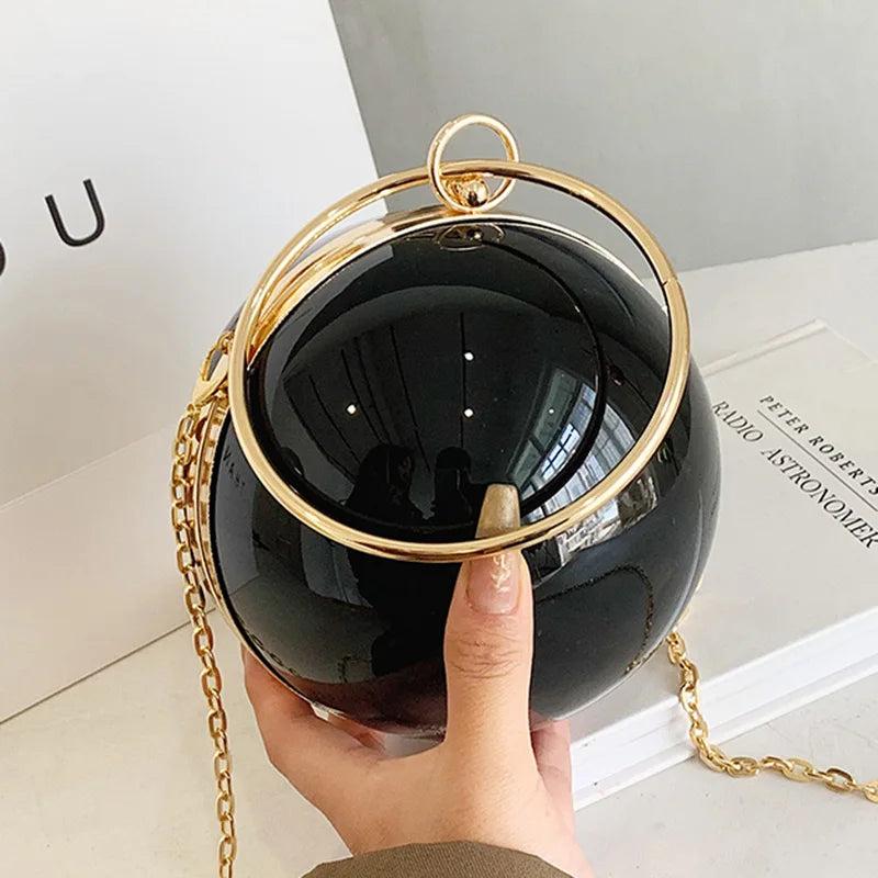 Round Ball Evening Bags Women Clutch Crossbody Bag