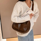 Women Dumpling Bags Large Capacity Shoulder Bag PU Leather Crossbody Bags