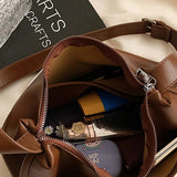 Women Dumpling Bags Large Capacity Shoulder Bag PU Leather Crossbody Bags