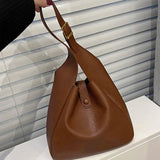 Vintage Soft Leather Bucket Bags Shoulder Bags Crossbody Bags