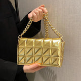 Green PU Leather Small Shoulder Bag Chain Messenger Clutch